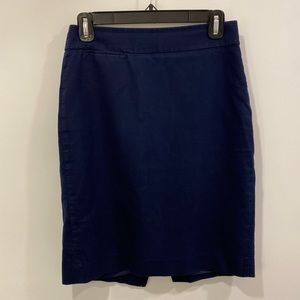 Blue navy pencil skirt size 0 J. Crew